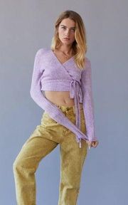 Urban Outfitters Bibi Wrap Sweater NWT Size S - Lilac