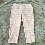 Ruby Rd. Petite Pink and Tan Patterned Capri Pants Size 14P