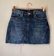 Blank nyc seamed detail mini denim skirt size 25