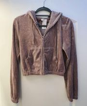 Brandy Melville velvet zip up