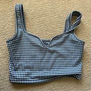 Reformation Gingham Sports Bra Size Small