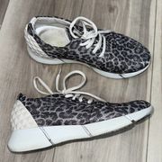 Anthropologie Elena Lachi metallic animal print sneakers lightweight siz…