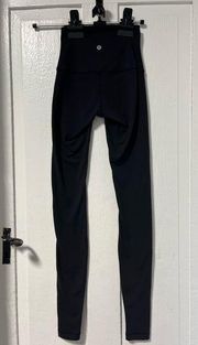 Lululemon full length 28 inch inseam black leggings size 2