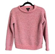 DKNY Womens Pink w/ Silver Tone Sweater Size Large