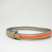 Calvin Klein Genuine Leather Slim neutral Neon Orange Belt Accessory Large