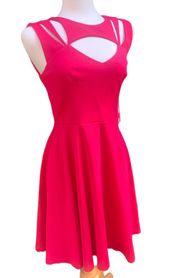 Dress Pink Fit And Flare Cut Out Size 6 NWT.