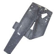NWT Adriano Goldschmied Farrah Skinny Crop in 8 Years Moonstone Ripped Jean 29