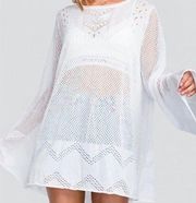 Wildfox Taylor Crochet Cover-Up White Small