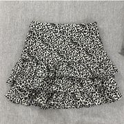 Forever 21 NWT  Leopard Print Ruffle Skirt Size Small