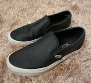 Black Leather Slip-On