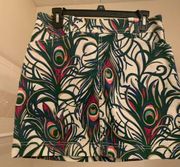 Lilly Pulitzer Peacock Pencil Skirt Size 6