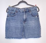 Size 8 Jean Skirt Women's Acid Washed Short Mini Stretch Denim