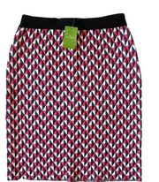 NWT Kate Spade Flying Kites in Geranium Multi Navy Knit Pencil Skirt M $248