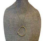 Lopsided Hoop Pendant Necklace