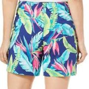 Caribbean Joe 100% Cotton Tropical Print Shorts Size 16