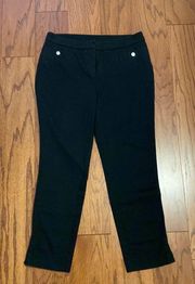 black straight cut pants- Size 10 petite