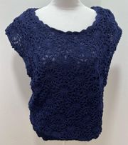 Crochet Sweater Sleeveless Blouse