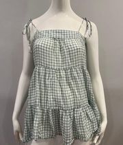 Abercrombie & Fitch Checkered Sleeveless Tie-Strap Top