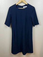 MM Lafleur Emily Pocket Dress Size 10 Galaxy Blue Work Career Professional