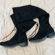 Arizona Jeans Co over the knee black boots w/memory foam cute & comfy GUC