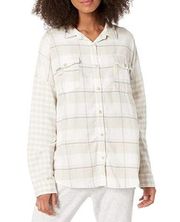 PJ Salvage plaid button down flannel shirt S