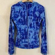 Lululemon  2022 Define Jacket Hooded Nulu Blue Tie Dye Full Zip size 8 / medium