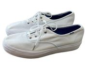 Keds The Platform Lace up white Sneaker - Women's Size 8