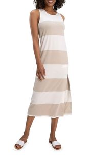 Mesa Striped Tank Dress. White and cream stripes. Size XS