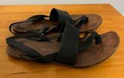 Proenza Schouler Thong Sandals with Black Rubber Strap and Leather Sole Sz 36.5