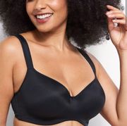 NWT Cacique black Smooth Lightly Lined Balconette Bra 
Sz 46DD $46