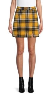 Yellow Plaid Skirt