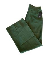 Kut from the Kloth Rory Green Wide Leg Trousers size 6 NEW