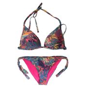 SZ M Cobey Tropical shimmer bikini set