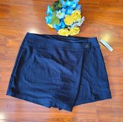 Black Stretch Skort 2X