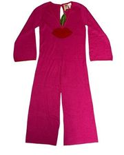 NWT  Rare One Of a Kind Lippy Bell Sleeved Hot Pink Knit Jumpsuit