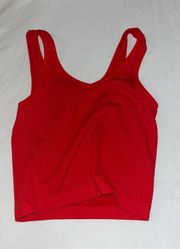 Red Cropped Tank Top