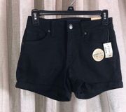 Aeropostale  Black High Waisted MIDI Shorts Size 4