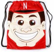 NWT Nebraska Cornhuskers Fabrique Innovations NCAA Mascot Backpack Cinch Bag