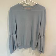 Philosophy Light Blue Bell-Sleeve Knit Top