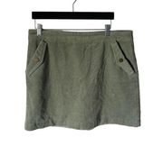 Copper Key Olive Green Curduroy Mini Skirt with Pockets Women's Size XL