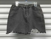 Chelsea & Violet Skirt Juniors Size Large Distressed Denim Jeans Mini