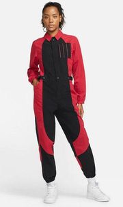 JORDAN Women's‎ Essential Flight Suit In Red/Black