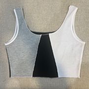 Color-Block Ribbed Tank Top and Track Shorts