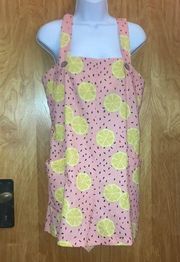 Anthropologie Hutch Lemon Shorts Overalls Romper Size Medium