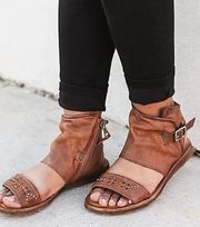 Miz Mooz Leather BOHO Sandals Brown Size 6-6.5 (EU 36) NEW