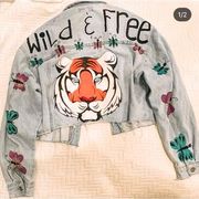 Handmade Painted Denim Jacket 