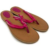 Sperry Pink Rope Thong Sandals
