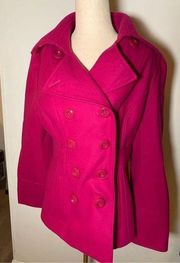 Pink pea coat size small