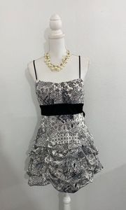 Black White Formal Dress