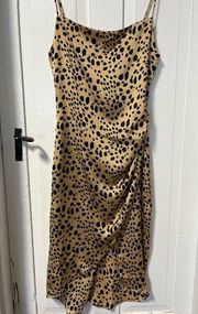 NWT Le Lis spotted cheetah slip dress with adjustable straps size M